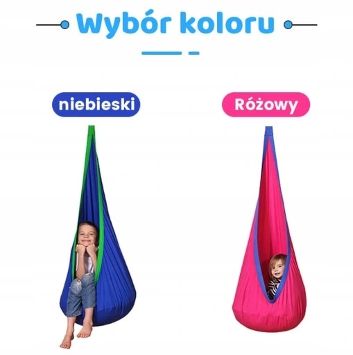 Hamak wiszący kokon huśtawka podróżna-Niebieski Model JF3-HC01B