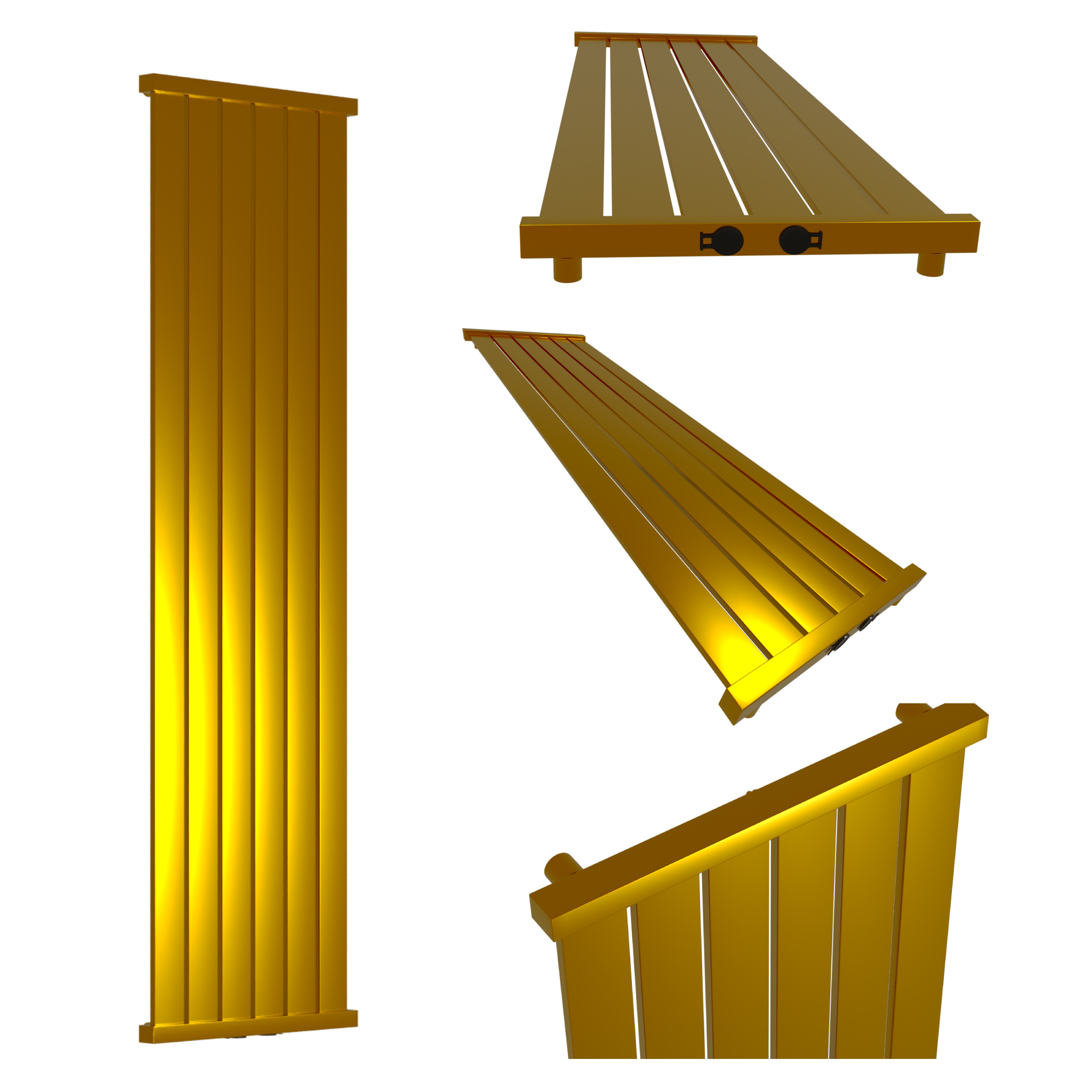 Dekorativní radiátor Lotus 120x26 Zlatý