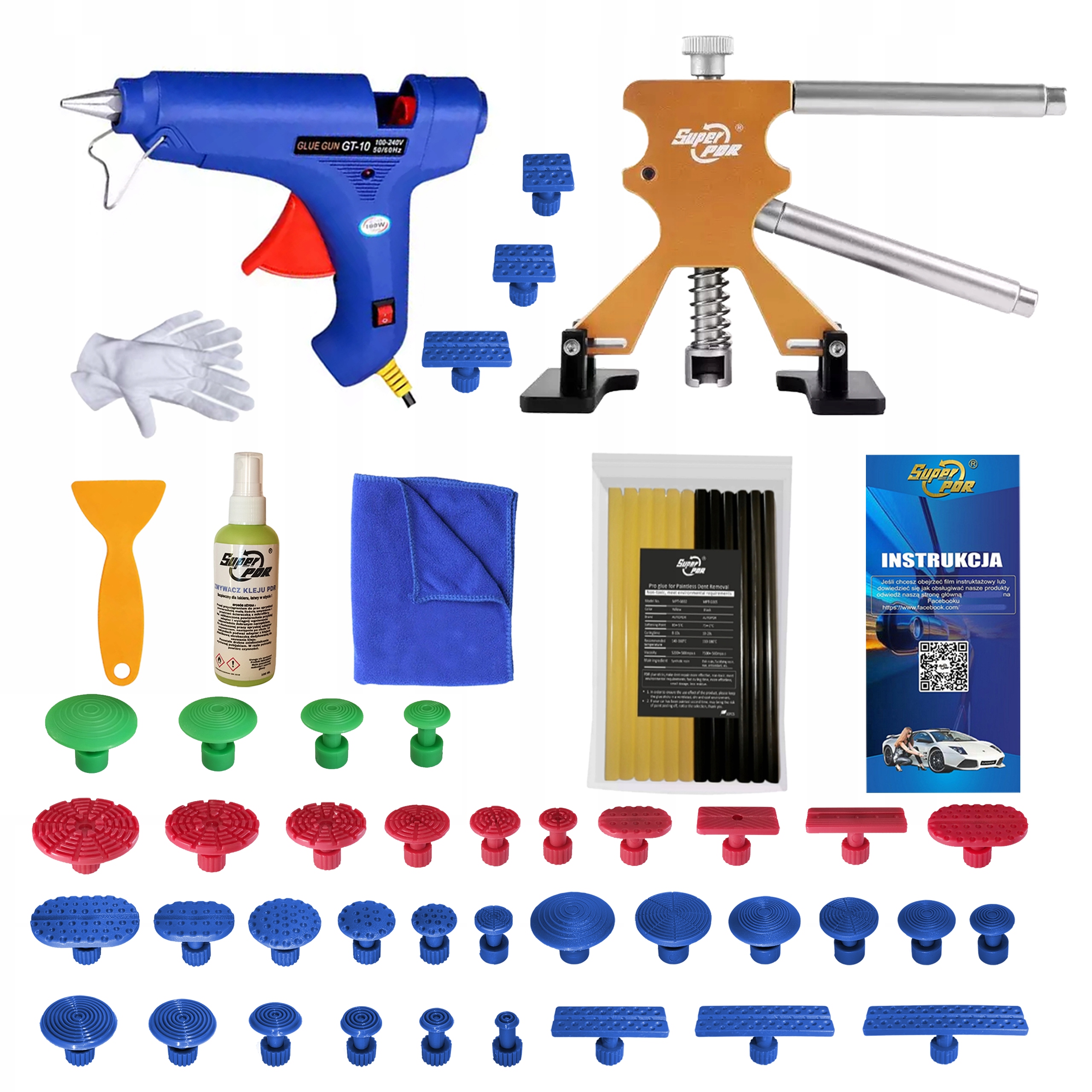 Nástroje pdr Sada pro odstraňování promáčklin po gradobici