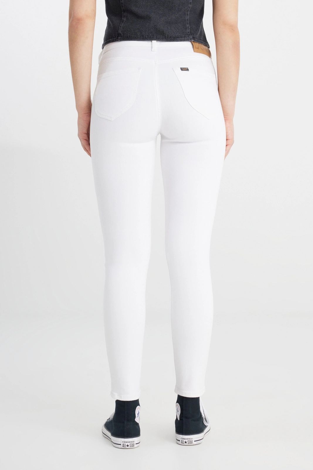 Damskie jeansy rurki Lee Foreverfit Bright White 112388581 29/31