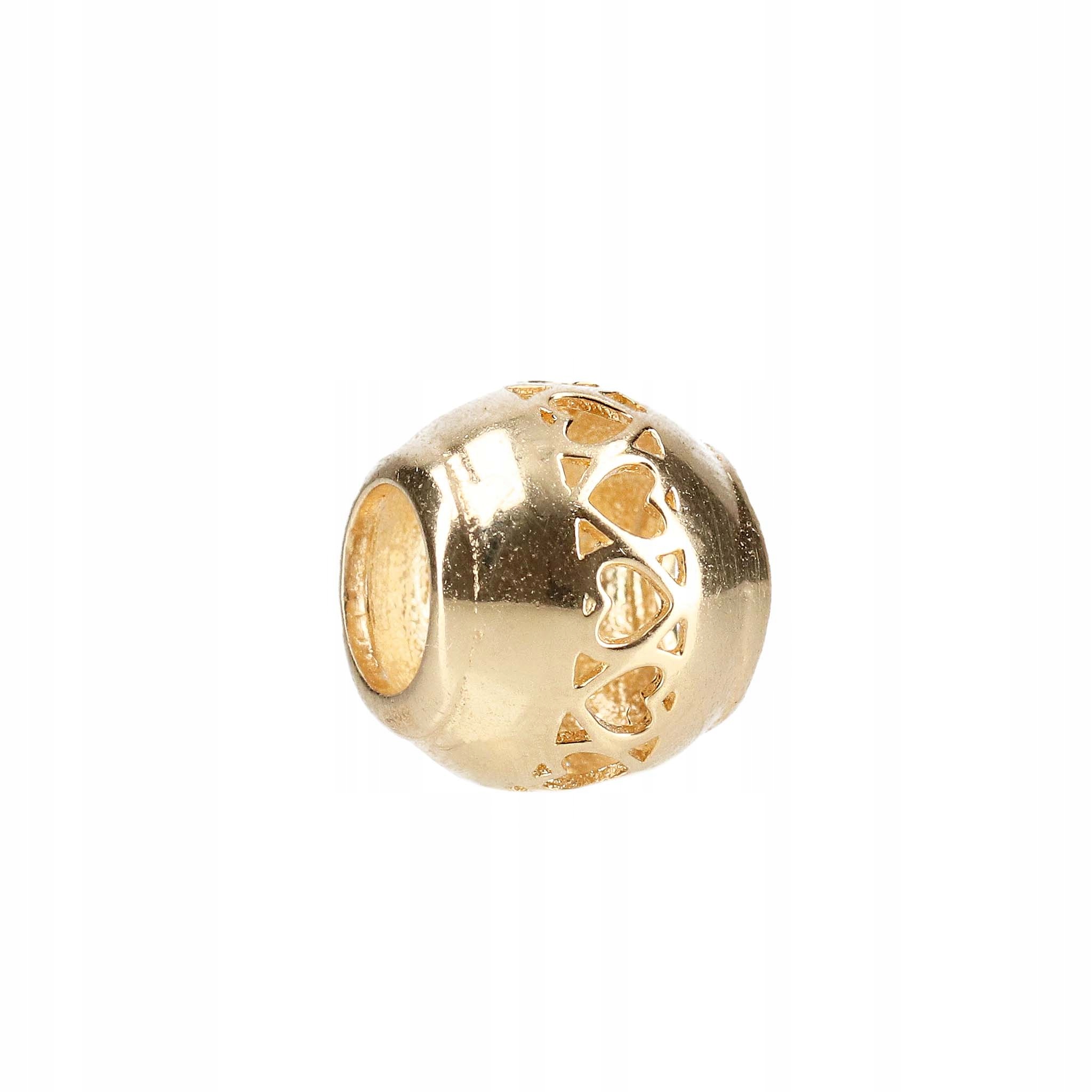 Zlatý přívěsek Ornamo Kulička s ažurovými srdíčky, přívěsek zlato ryzost 585