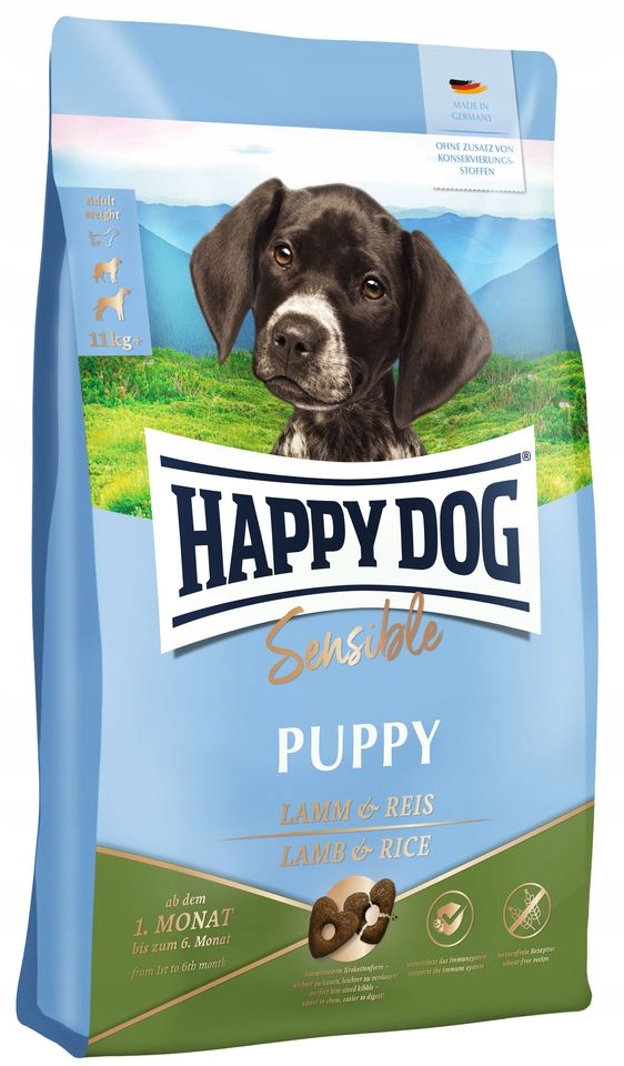 Happy Dog Sensible Puppy Lamm krmivo pro štěňata jehněčí a rýže 10 kg