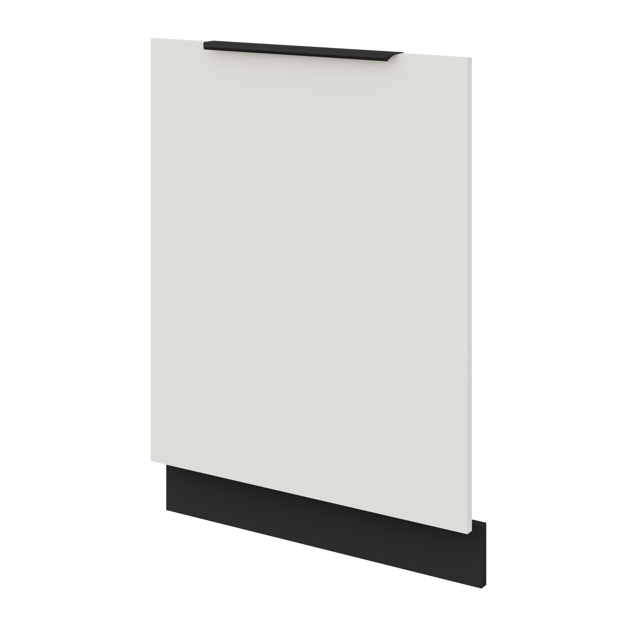 Bílý matný panel pro zabudování 713 x 596 cm, přední část pro zabudování myčky nádobí 60 cm
