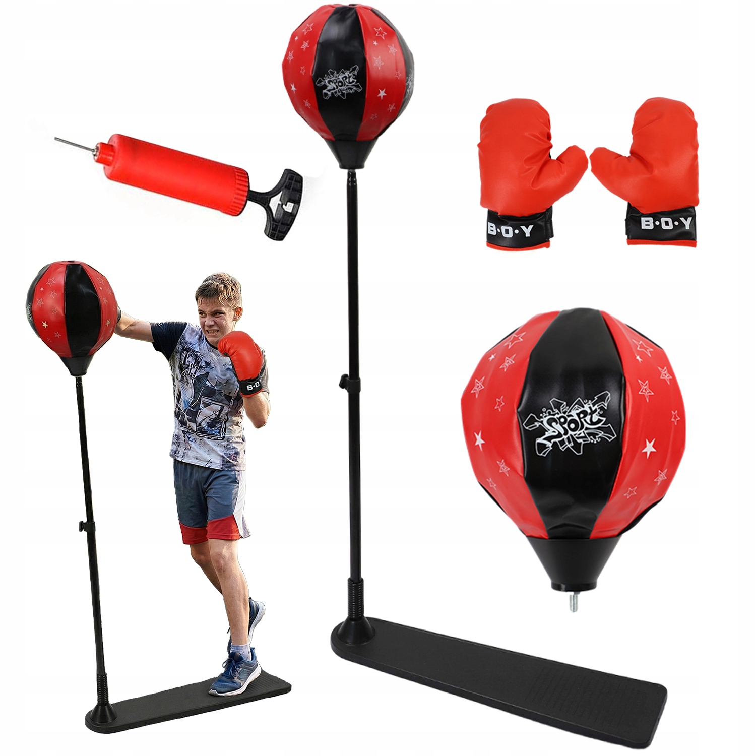 Boxovací Pytel Pro Děti I Dospělé S Pedálem, Rukavicemi A Pumpičkou