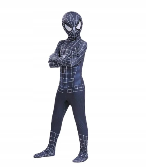 STRÓJ + MASKA PRZEBRANIE KOSTIUM SPIDERMAN CZARNY EAN (GTIN) 5903794920286