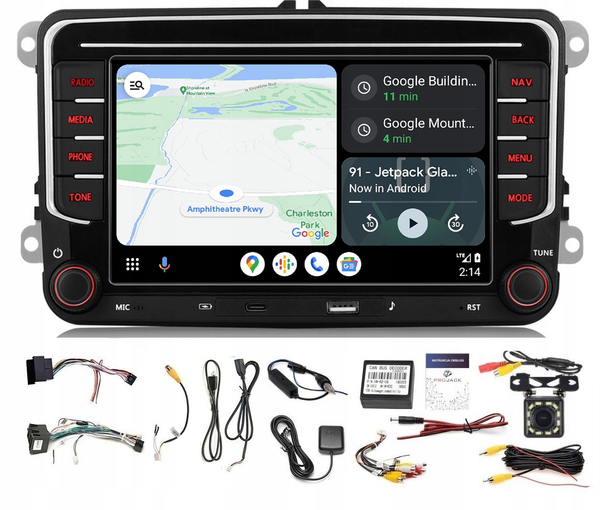 Rádio Navigácia Android Škoda Roomster 2006-2015 Wifi Carplay 6GB 128GB
