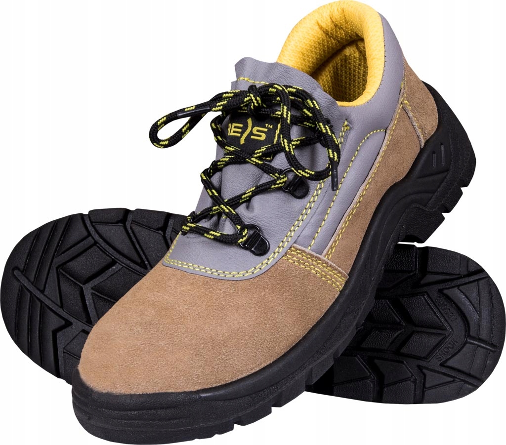 Buty robocze lekkie obuwie bezpieczne zawodowe skórzane bez podnoska Ob
