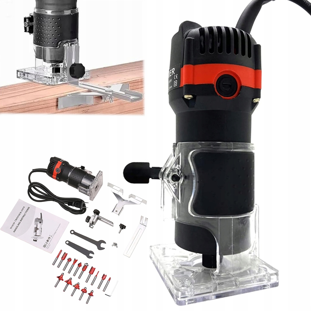 Elektrická Ruční Frézka 800W 30000 Ot./min Pro Obrábění Dřeva