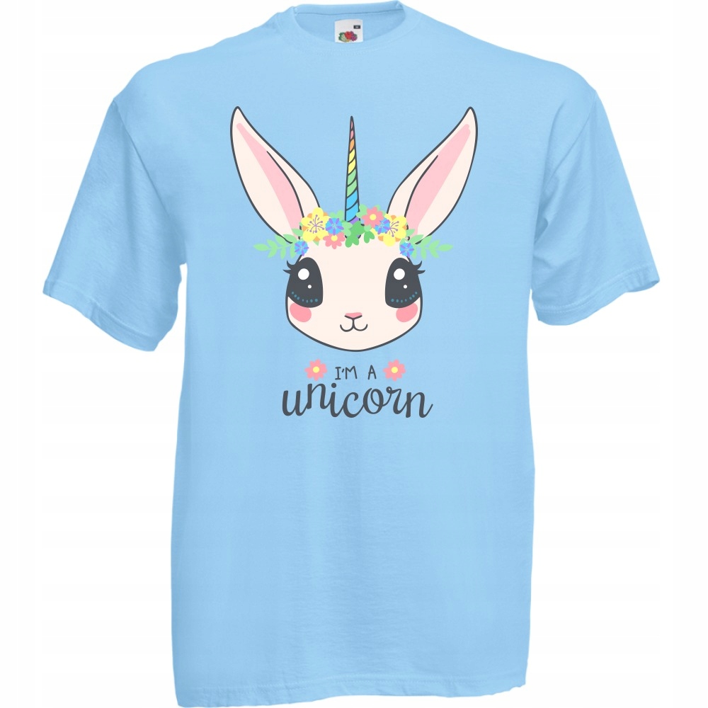 

Koszulka unicorn jestem jednorożcem XXL błękitna