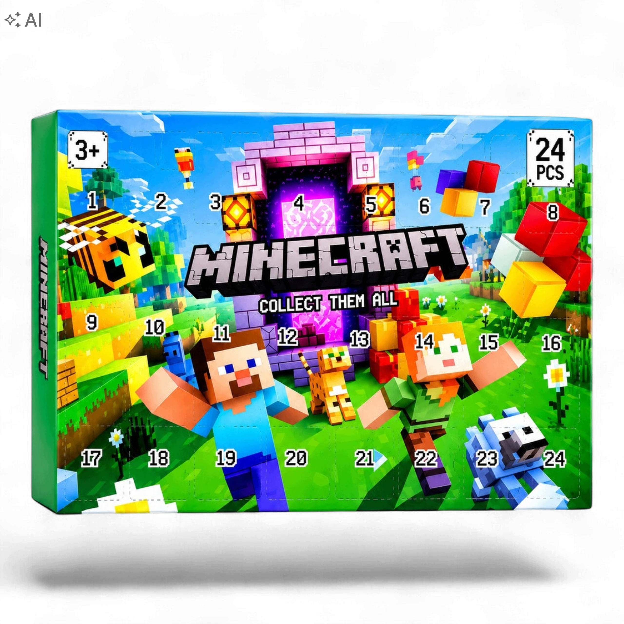 Адвент-календарь Minecraft, 24 коллекционные фигурки, от 3 лет