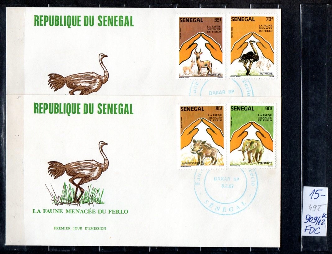 Senegal 49 T , nr 909/ 12 , komplet , FDC