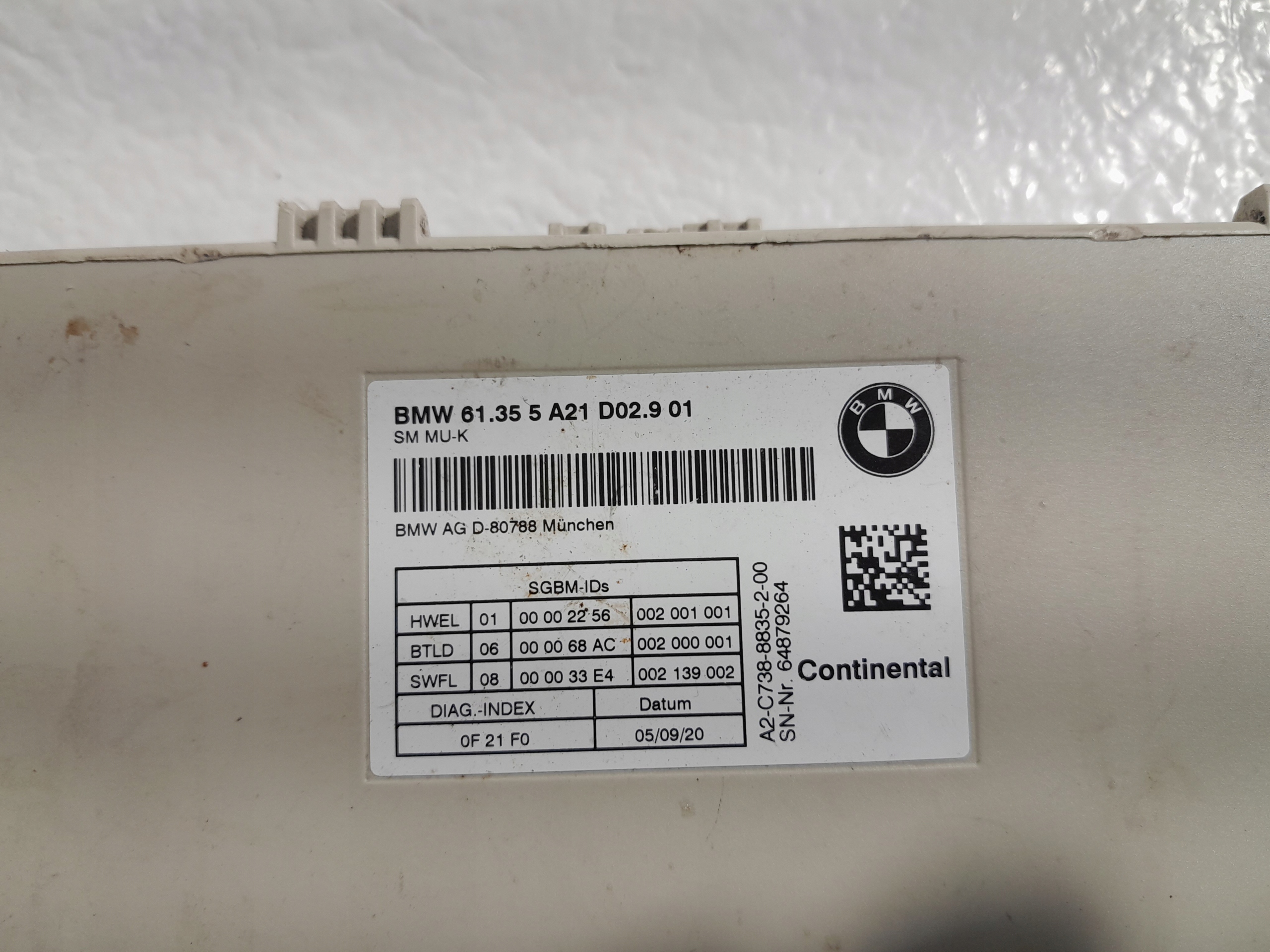 BMW X5 G05 X7 G07 module control unit seat 5A21D02