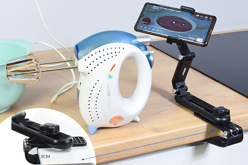 UCHWYT SAMOCHODOWY NA TELEFON NA OSŁONĘ PRZECIWSŁONECZNĄ DO AUTA REGULOWANY Kolor czarny