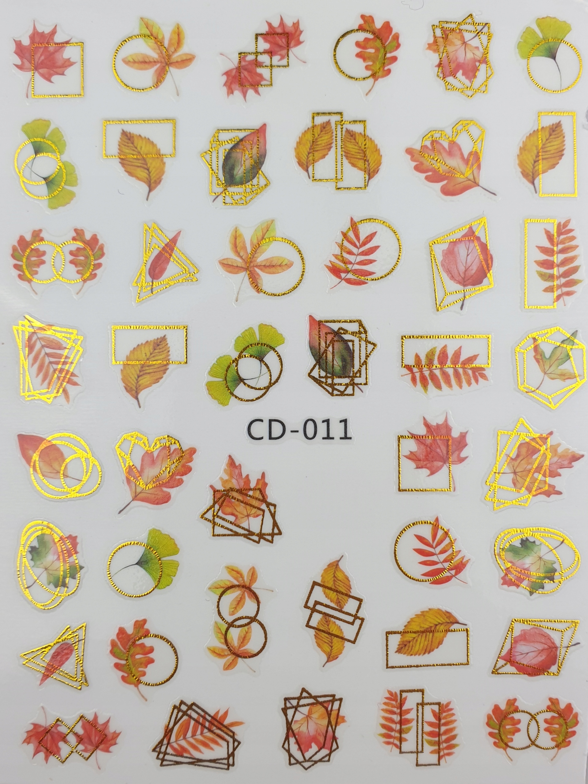 NAKLEJKI NA PAZNOKCIE JESIENNE LISTKI SAMOPRZYLEPNE DO ZDOBIEŃ