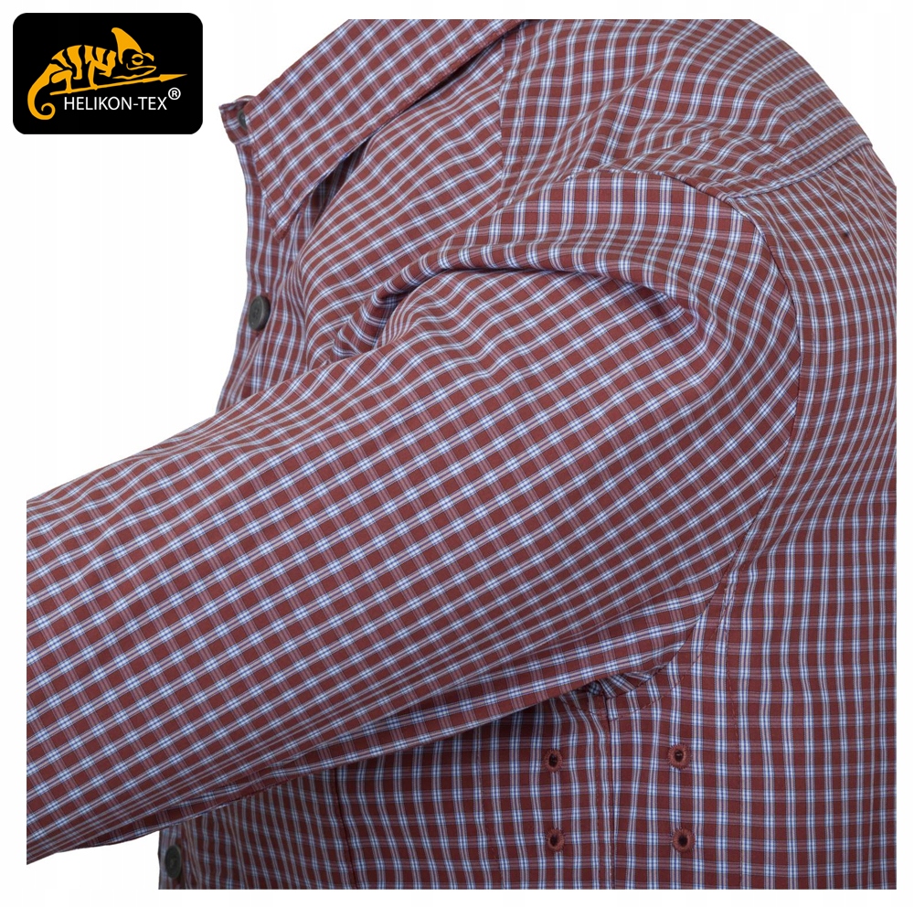 KOSZULA W KRATE MĘSKA COVERT CONCEALED HELIKON PRZEWIEWNA FOGGY GREY L Fason regular