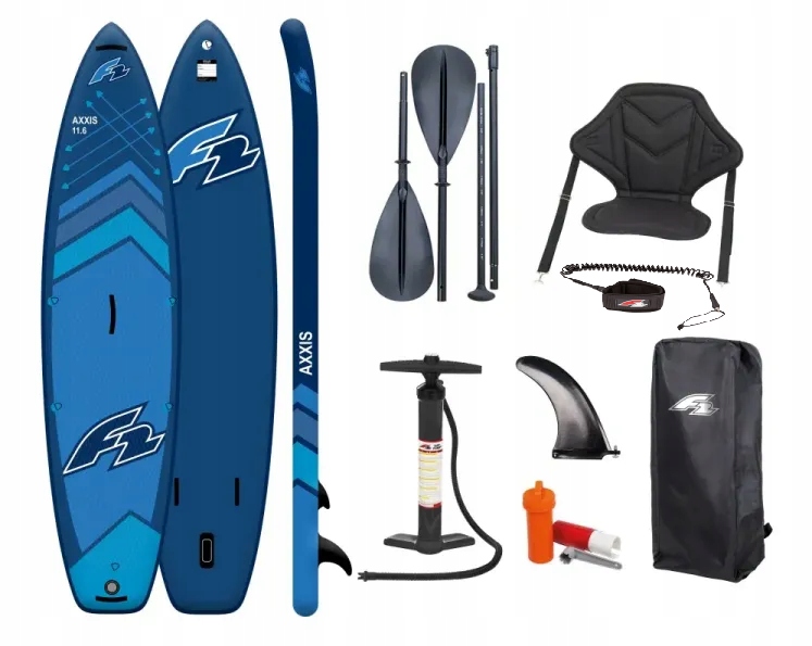 Deska Sup rodzinna F2 Axxis 11'6 Navy Combo z siedziskiem i wiosłem 2w1
