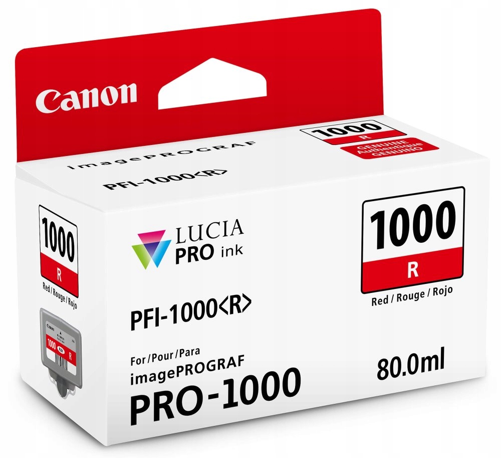 Canon inkoustová náplň PFI-1000 (červená, 80ml) pro Canon imagePROGRAF Pro-