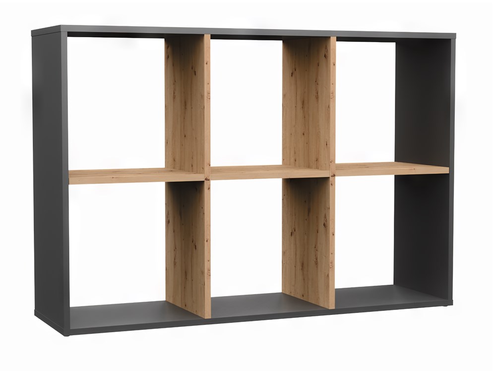 Regál Skriňa Malax 2X3 Antracit Artisan