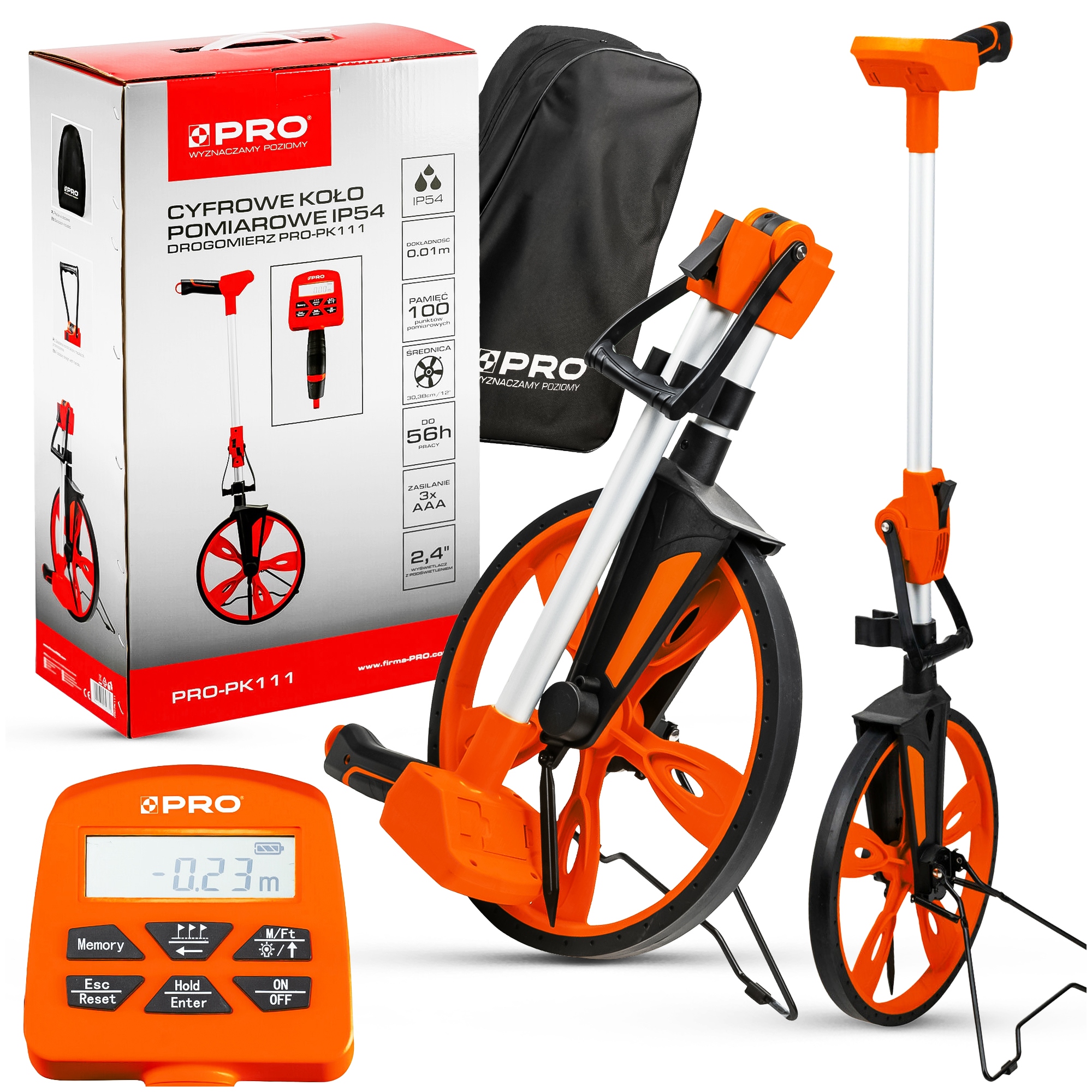 Digitální Stavební Měřicí Kolečko Pro Měření Ujetých Kilometrů S Displejem Pro