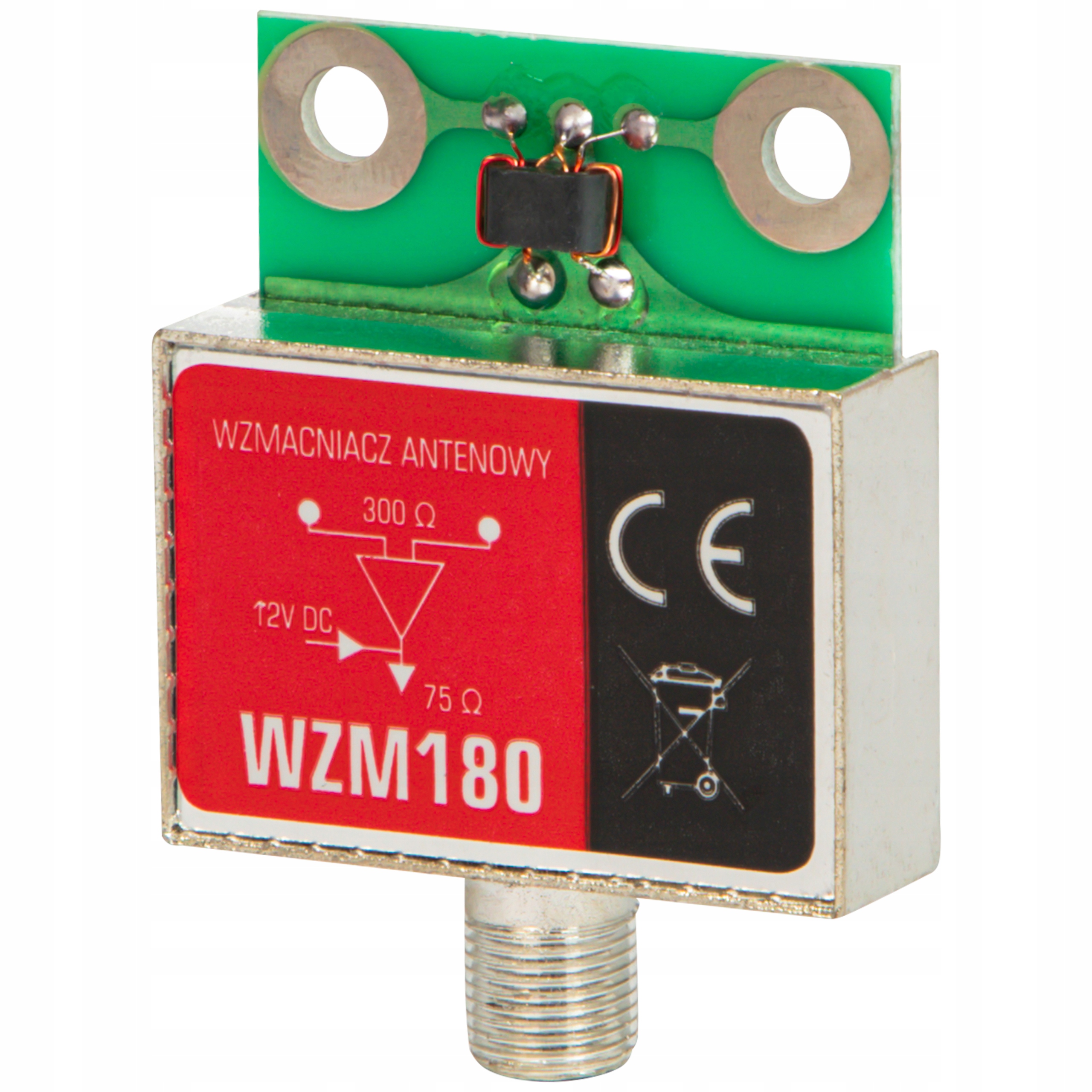 MOCNY WZMACNIACZ ANTENOWY 30dB EKRANOWY DO TV NAZIEMNEJ DVB-T2 CERAMICZNY EAN (GTIN) 5900804070627