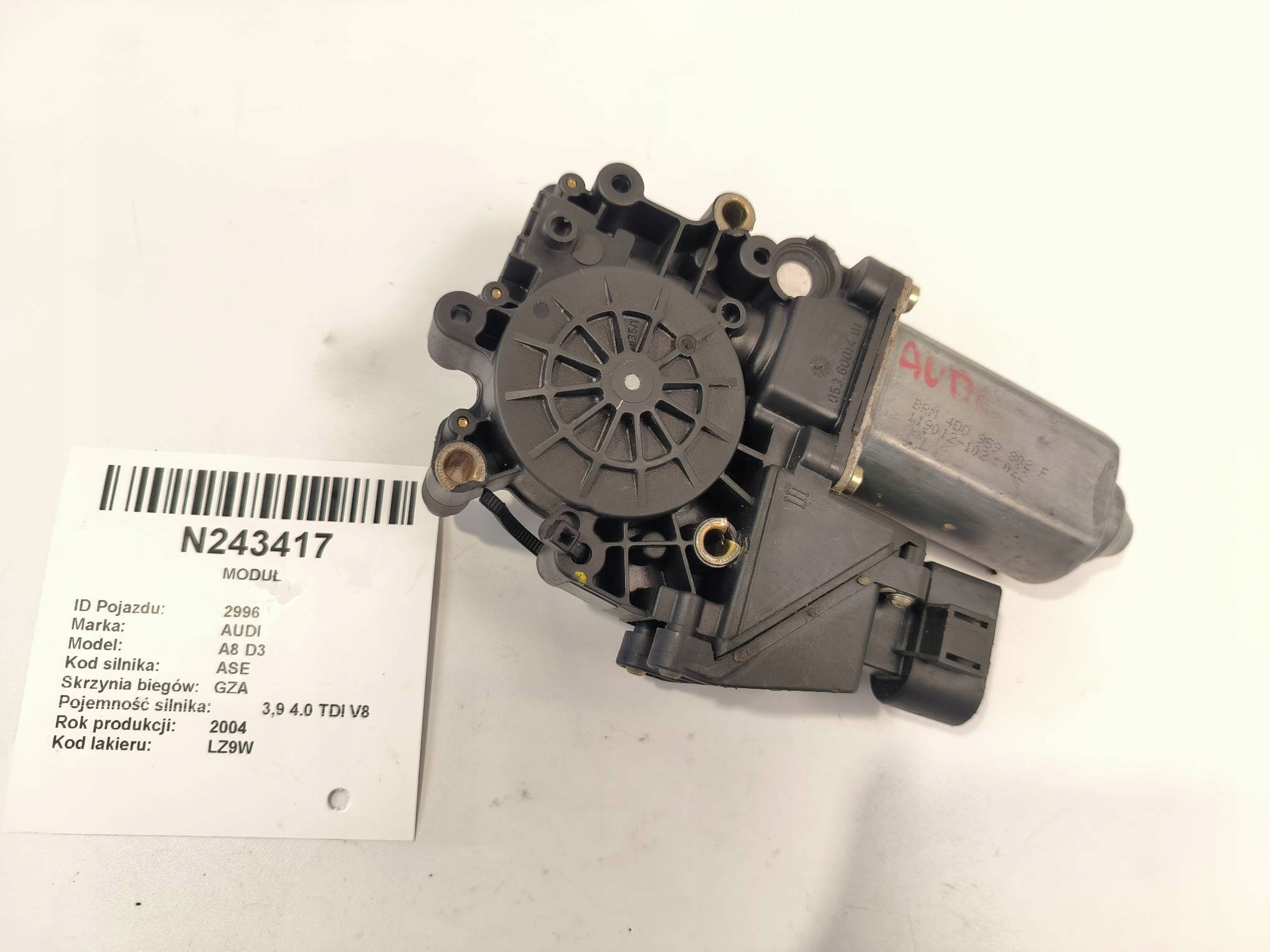 mini motor windows right rear part 119023-113 AUDI A8 D3
