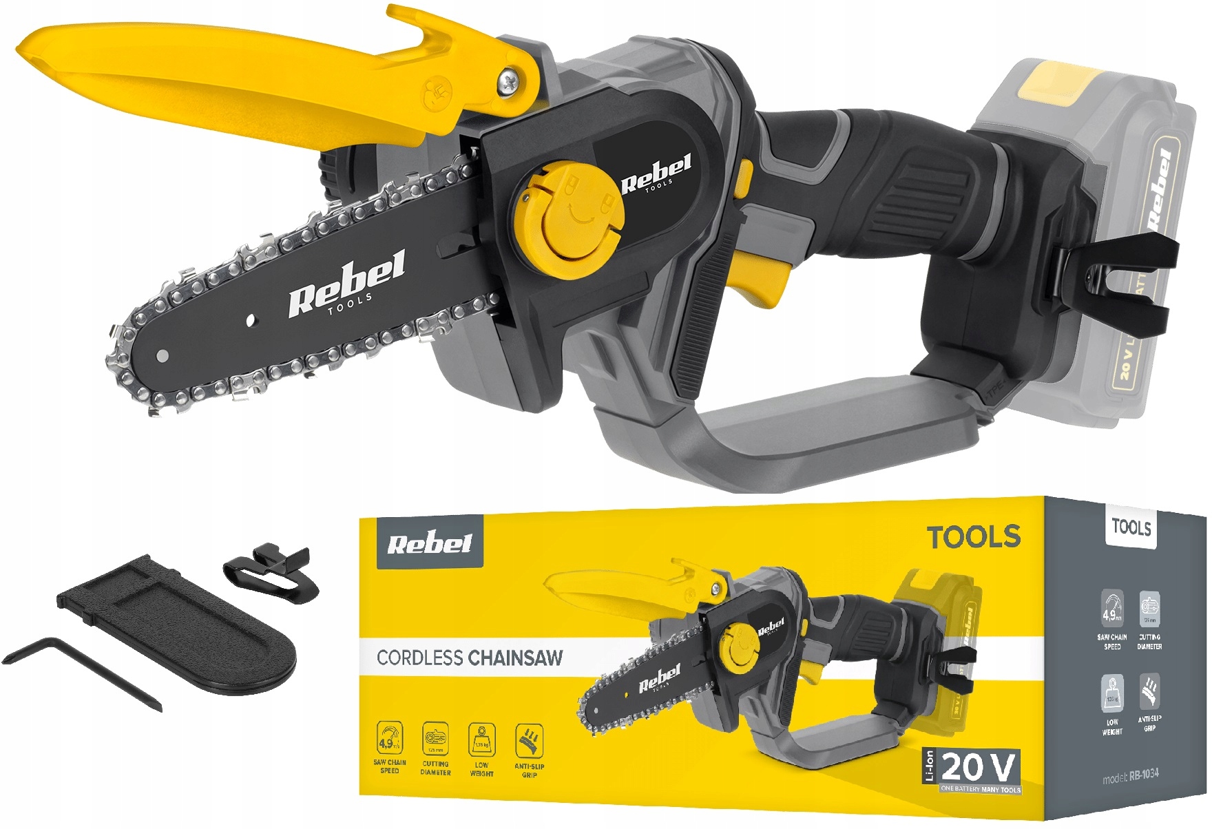 PIŁA ŁAŃCUCHOWA AKUMULATOROWA PILARKA REBEL 20V
