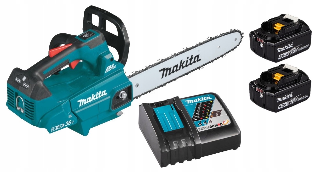 Makita Aku Pilarka Łańcuchowa Lxt 2x18 36V 2x6Ah BL1860 DC18RC DUC406ZB