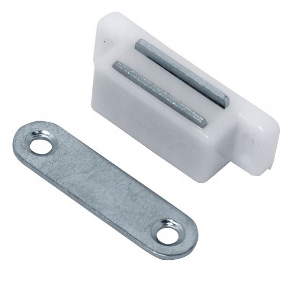 ZATRZASK MAGNETYCZNY GJM BIAŁY MAGNES DO PÓŁEK MEBLI SZAFEK