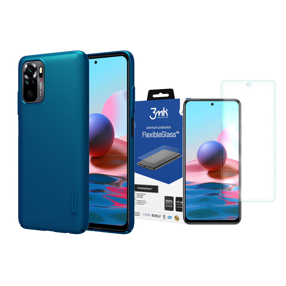 

Nillkin Etui Do Xiaomi Redmi Note 10 + Szkło 3MK