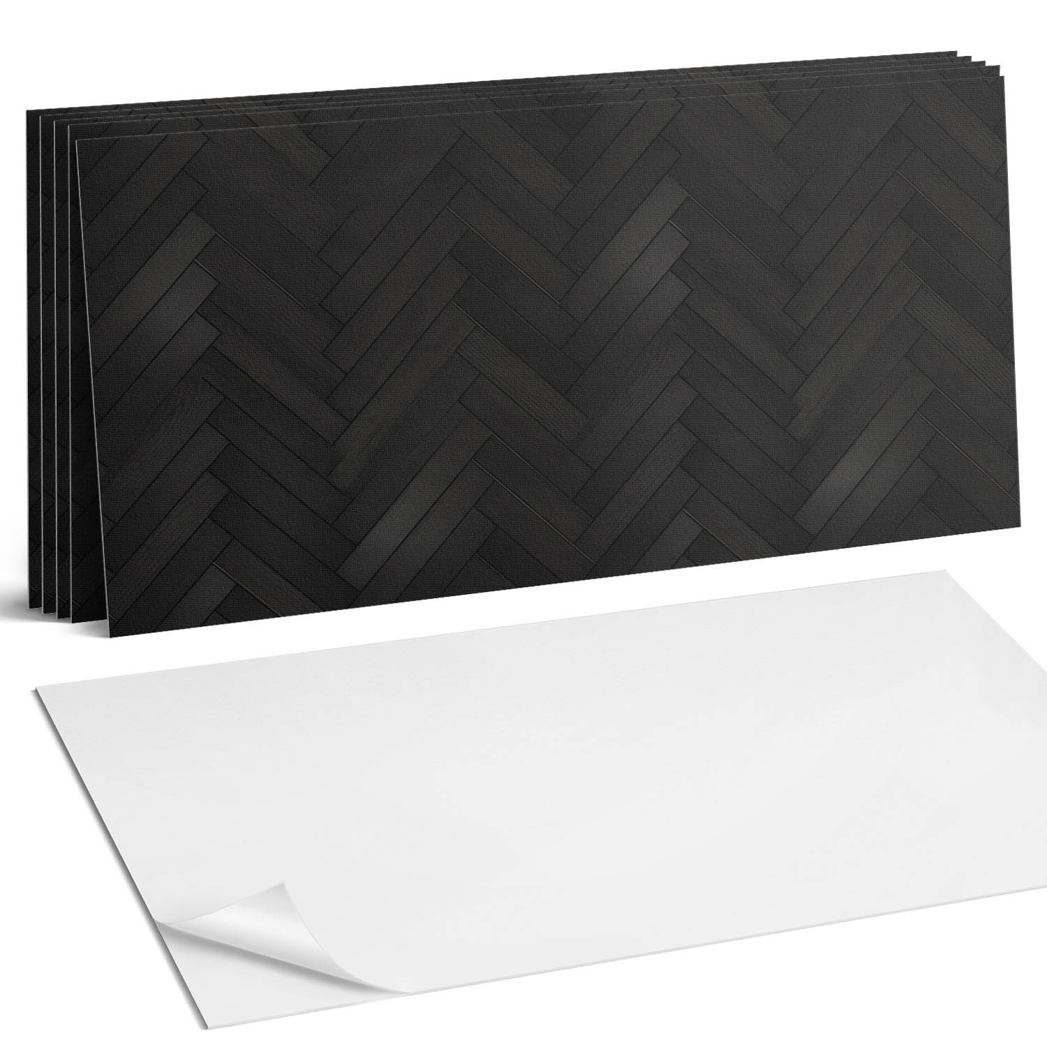 Balíček samolepiacich Pvc dlaždíc Dizajn parkiet s jedľovým vzorom 6 x 60 x 30 cm