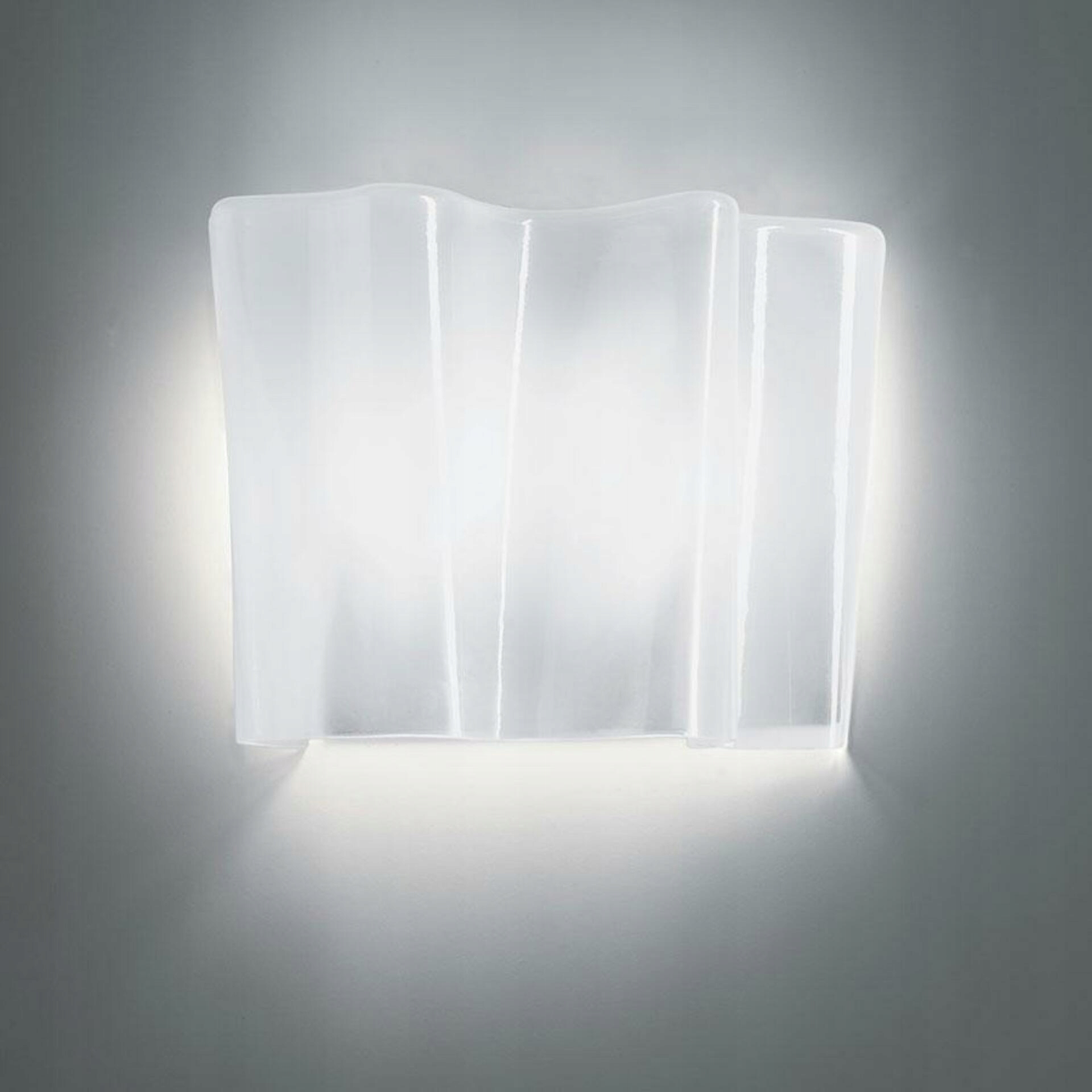 Artemide Logico Mini nástěnné svítidlo, foukané sklo, E27, bílá