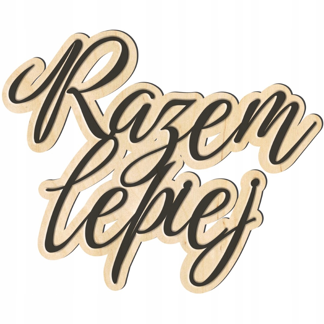 Nápis Společně Lepší na zeď dřevěný 3D Dekorace na židle svatba svatební hostina