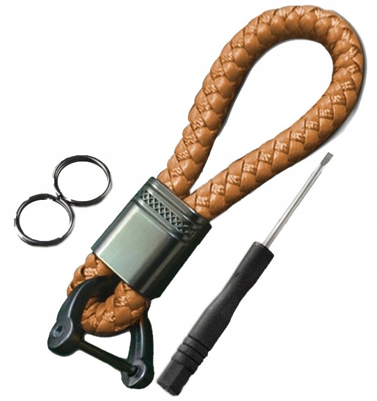 Breloczek Skórzany Plecionka Brelok Samochodu Auta