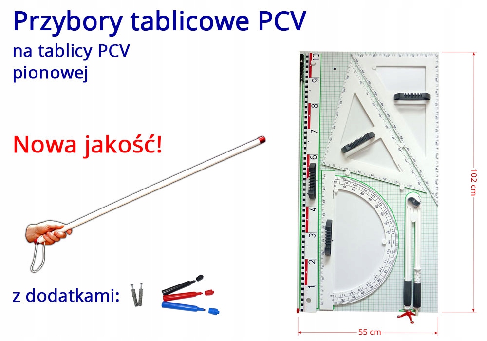 

Przybory Pcv magnetyczne na tablicy Pcv białej