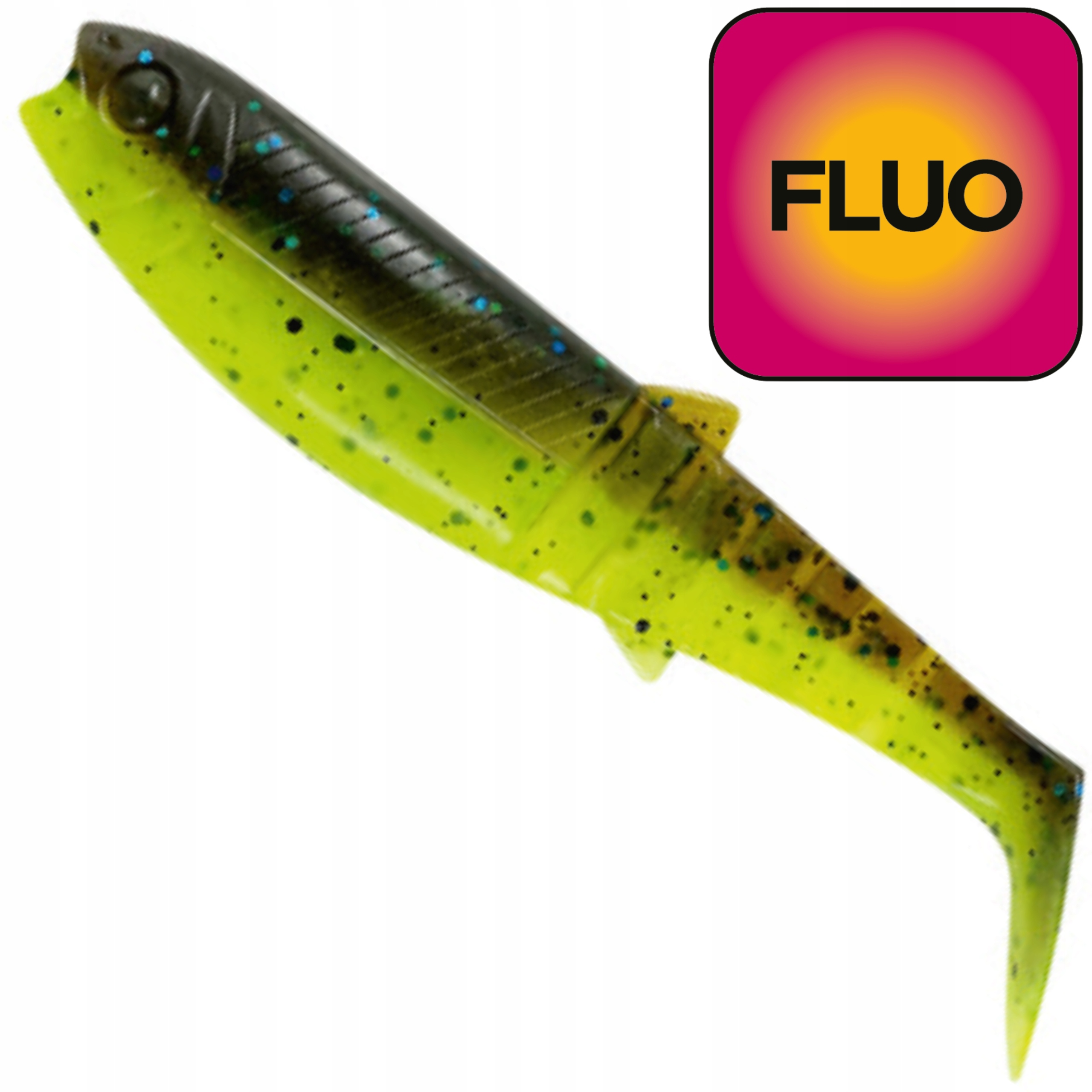Ripper Guma Savage Gear Cannibal Shad Chartreuse Pumpkin przynęta 8 cm