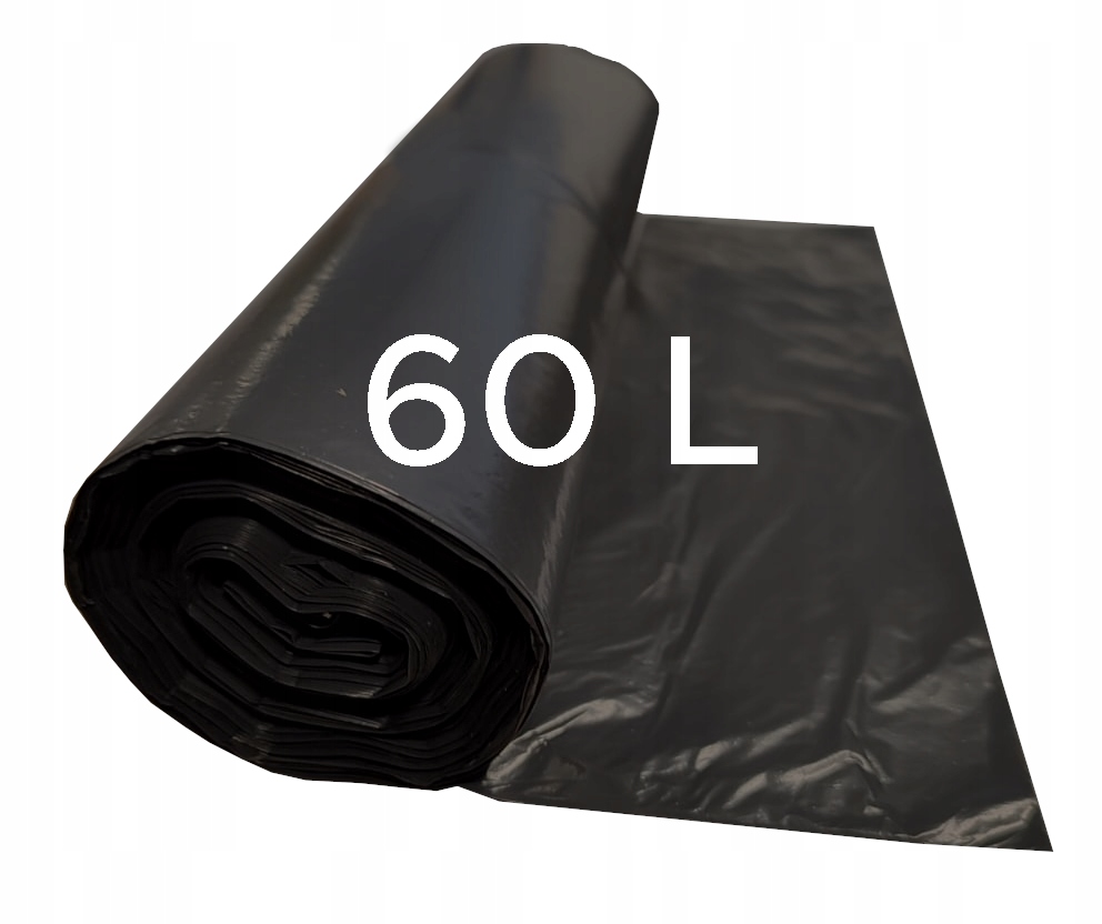 

Worki na śmieci odpady Ldpe Mocne czarne 60L 50szt