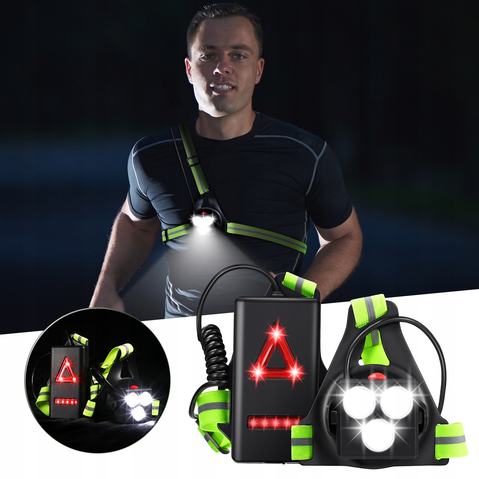 LATARKI ODBLASKOWA KAMIZELKA DO BIEGANIA