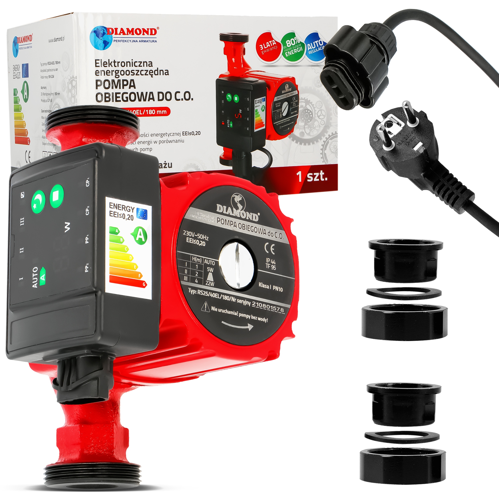 Obehová Pumpa Co Pec 25/40/180 Energeticky Úsporná Elektronické vykurovanie Sx-p