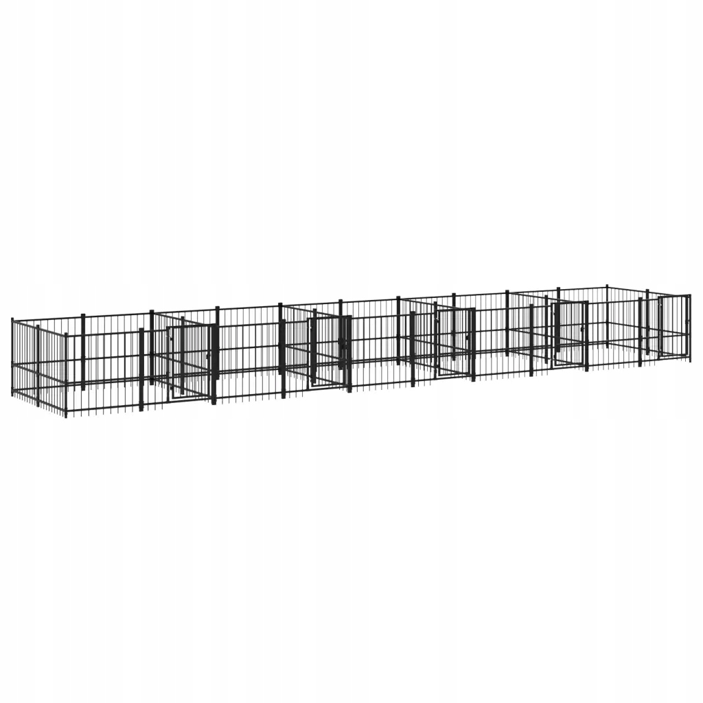 Levně Univerzální kotec pro psa 970x193,5x100 cm, černá