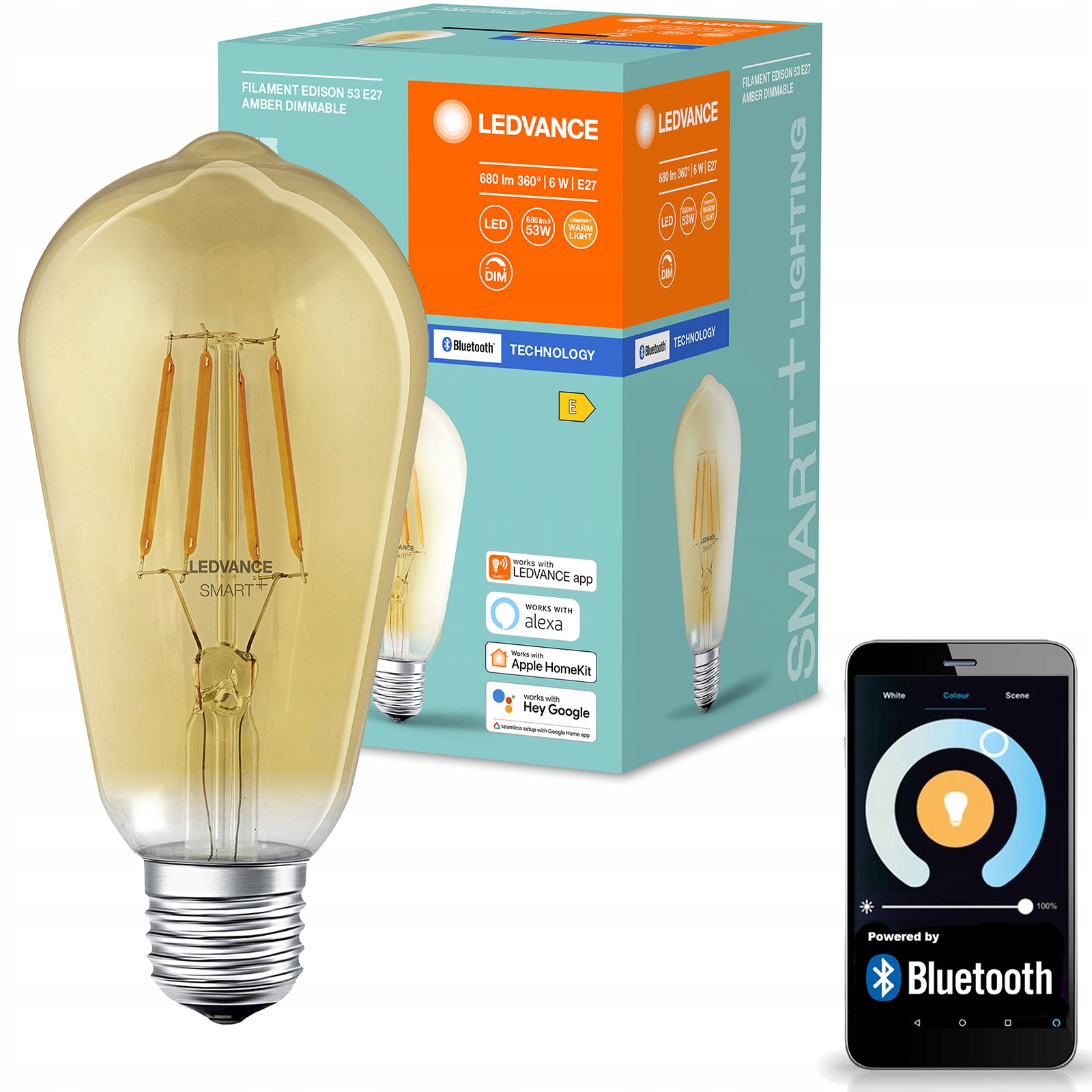 

Żarówka Led Edison E27 ST64 6W Ledvance Smart+ Bt