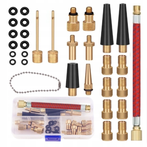 НАБОР АДАПТЕРОВ ДЛЯ НАКАЧКИ ВЕЛОСИПЕДНЫХ КОЛЕСНЫХ ШИН 32ШТ