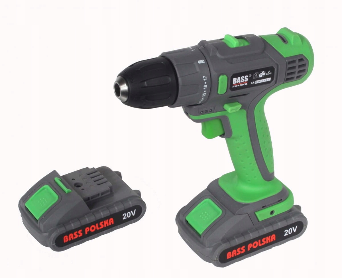 WKRĘTARKA AKUMULATOROWA 20 V, LI-ION + 2 AKU Maksymalna prędkość obrotowa - II bieg 1500 RPM