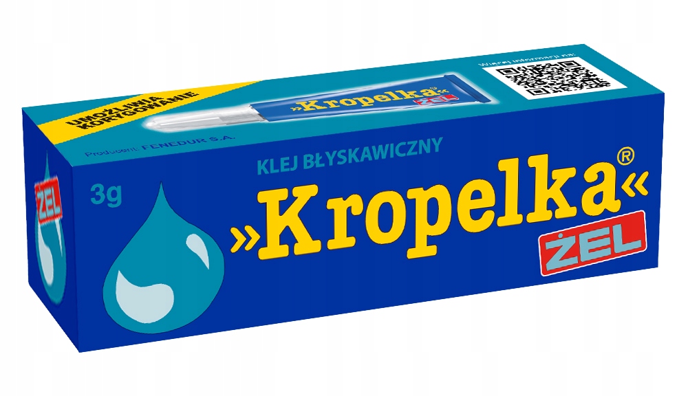 Klej Kropelka Żel Błyskawiczny Sekundowy Uniwersalny Mocny glue