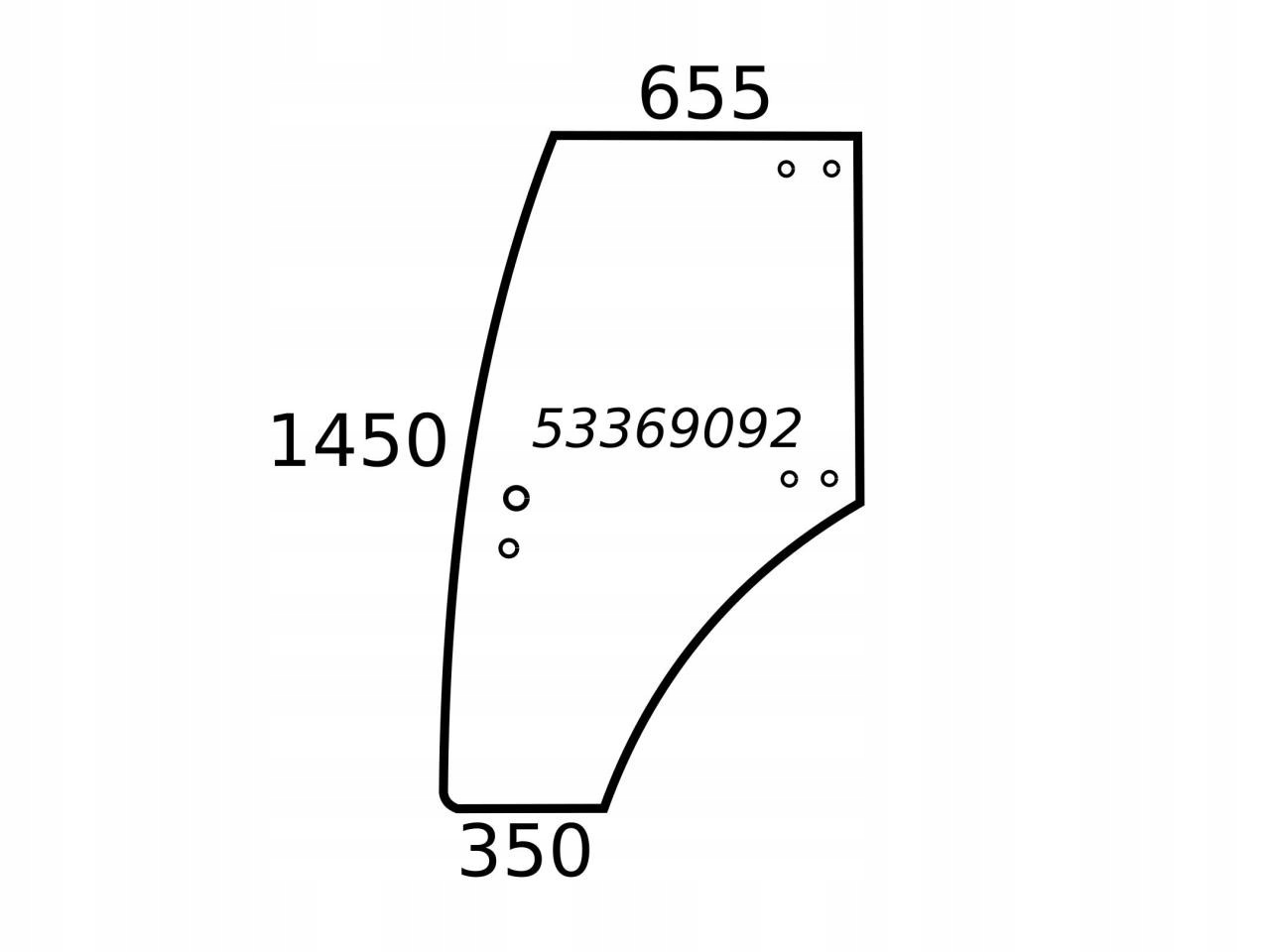 SZYBA DRZWI LEWE ZETOR PROXIMA 53369092