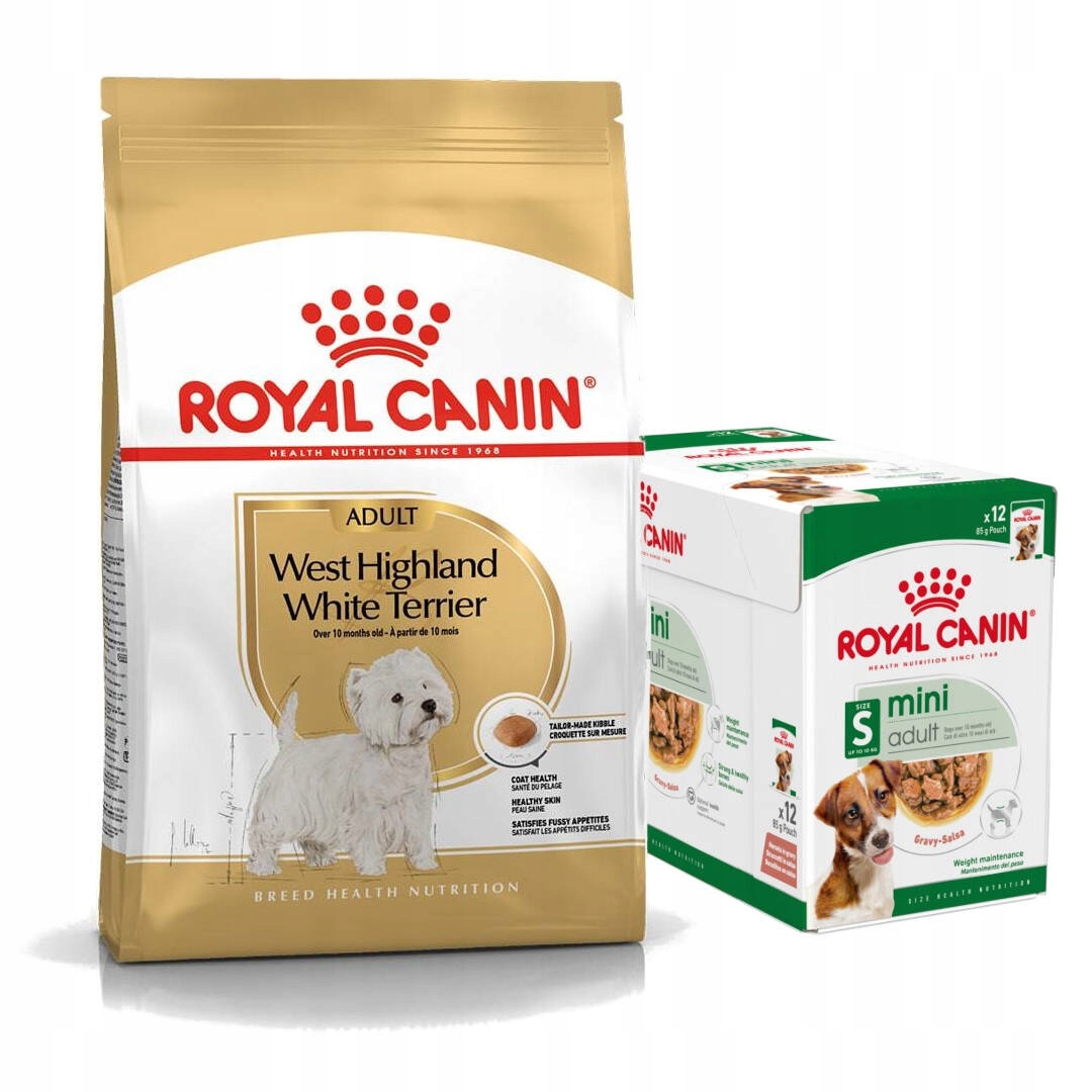 Levně Royal Canin Adult Krmivo pro psa plemene West Terrier 3kg mokrá omáčka 12x85g