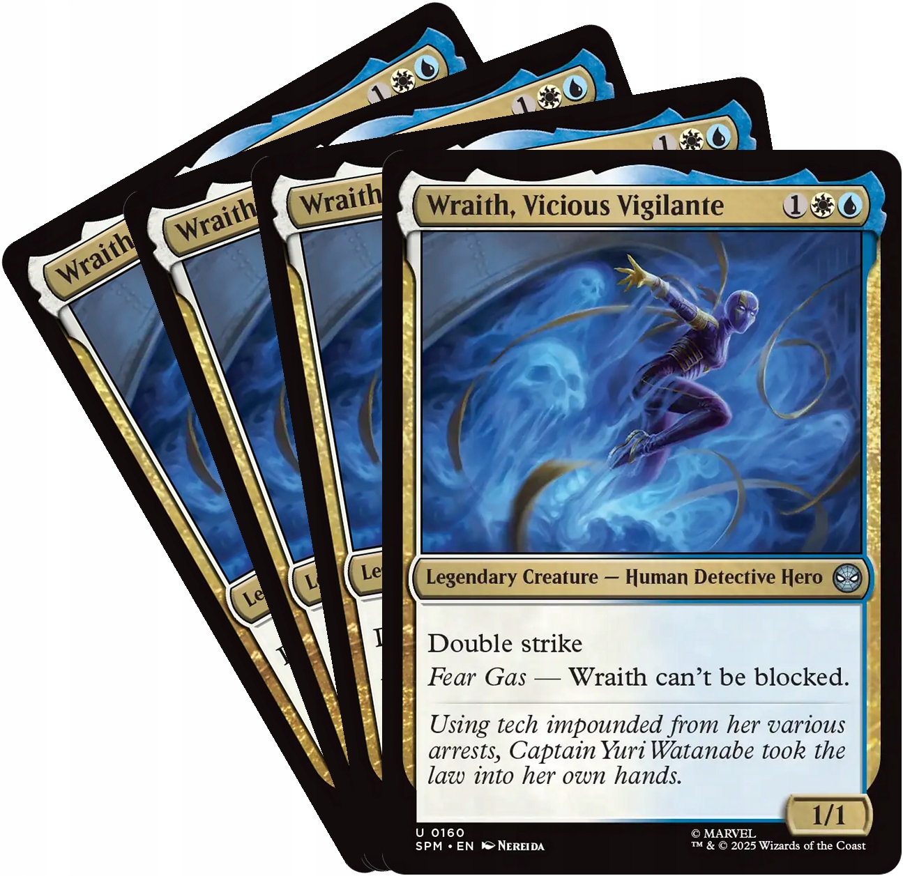 [mtg] Playset: 4x Wraith, Vicious Vigilante (spm)