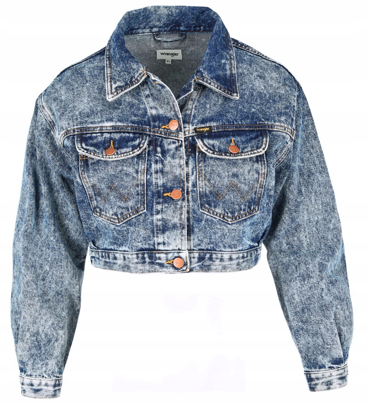 

Wrangler Cropped Damska Kurtka Jeansowa Casual - S