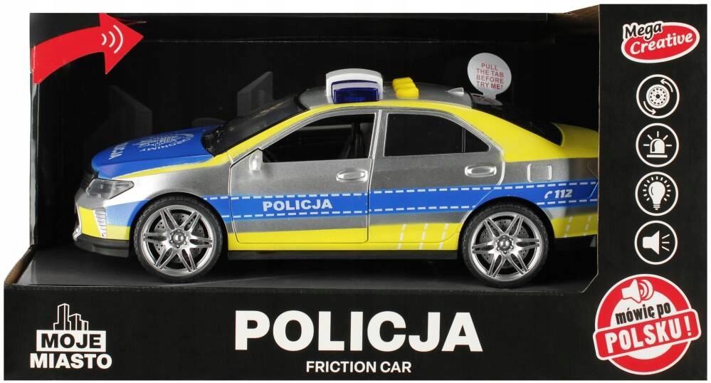 Auto policyjne POLICJA Moje Miasto Mega creative