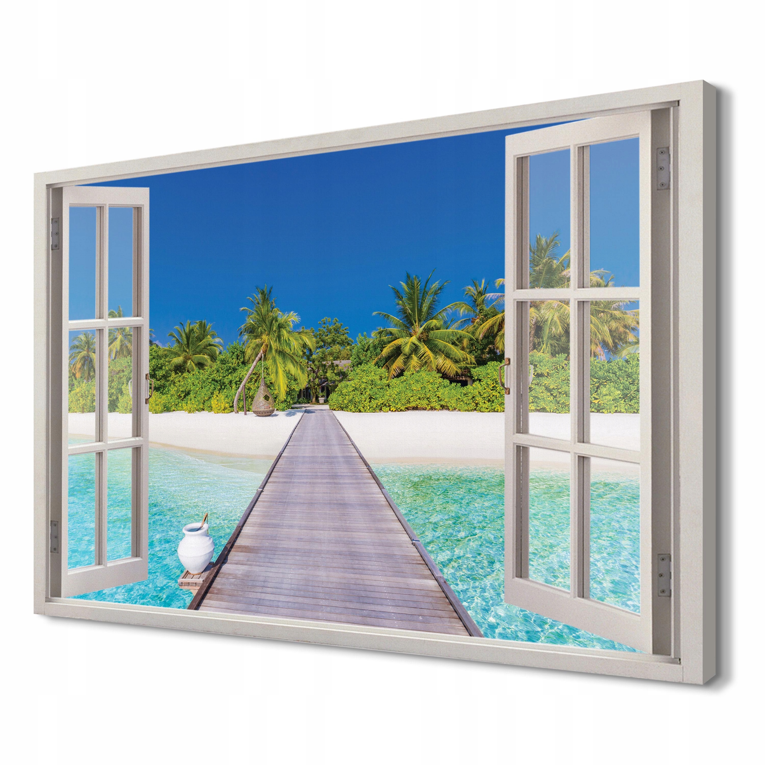 

Plaża Palmy Obraz na płótnie 3d 120x80 na ścianę