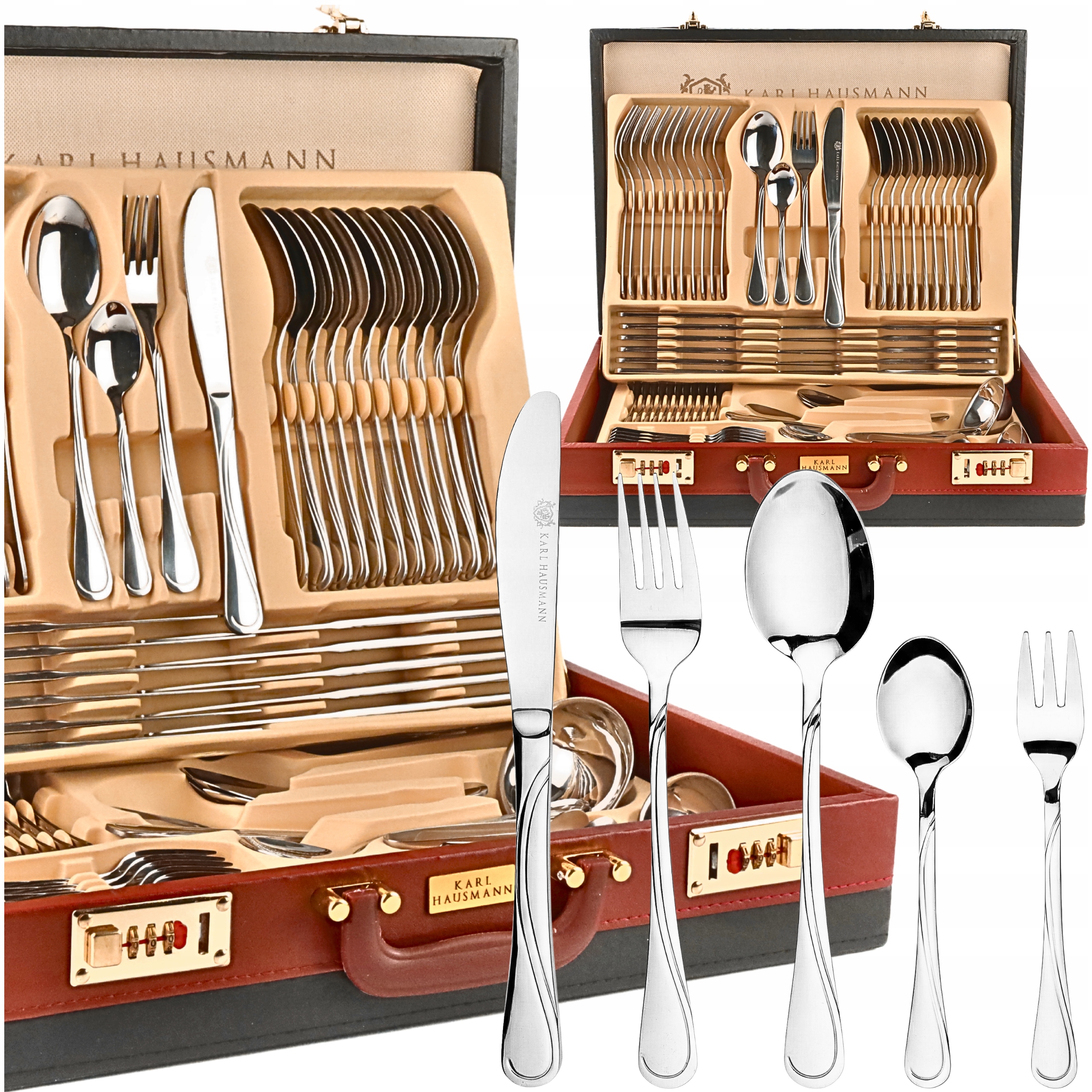 Sada Příborů Kufr Sada Příborů Nina 72EL Pro 12 Osob Karl Hausmann